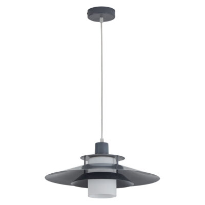 77-8223 SE21-GR-40 BARI GREY METAL PENDANT OPAL GLASS Z3 HOMELIGHTING