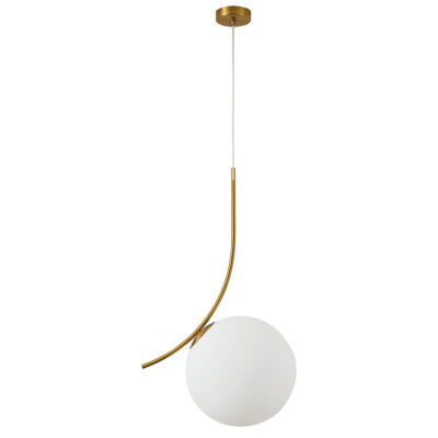 77-8271 SE21-GM-30 SCEPTRE GOLD MATT OPAL GLASS PENDANT Γ3 HOMELIGHTING