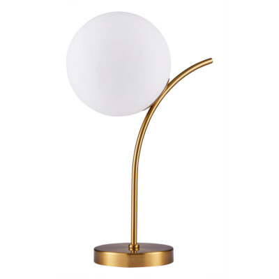 77-8272 SE21-GM-25 SCEPTRE GOLD MATT TABLE LAMP OPAL GLASS E2 HOMELIGHTING