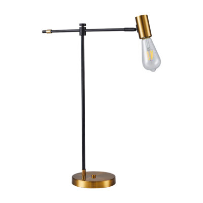 77-8276 SE21-GM-36 ADEPT GOLD MATT & BLACK TABLE LAMP 1Β1 HOMELIGHTING