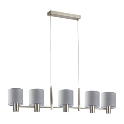 77-8291 SE21-NM-120-SH1 ADEPT NICKEL MATT PENDANT GREY SHADE+ HOMELIGHTING