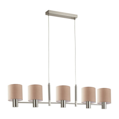 77-8292 SE21-NM-120-SH3 ADEPT NICKEL MATT PENDANT BROWN SHADE+ HOMELIGHTING