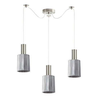 77-8394 SE21-NM-4-GL1-NM3 ADEPT TUBE Nickel Matt Pendant Smoked Glass+ HOMELIGHTING