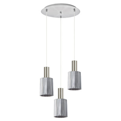 77-8396 SE21-NM-4-GL1-3NM ADEPT TUBE Nickel Matt Pendant Smoked Glass+ HOMELIGHTING