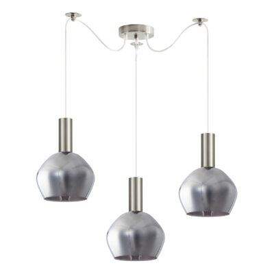 77-8401 SE21-NM-4-GL2-NM3 ADEPT TUBE Nickel Matt Pendant Smoked Glass+ HOMELIGHTING