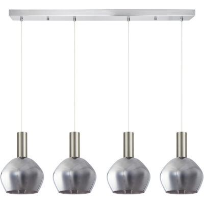 77-8405 SE21-NM-4-GL2-4NM ADEPT TUBE Nickel Matt Pendant Smoked Glass+ HOMELIGHTING