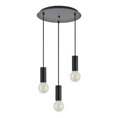 77-8480 SE21-BL-4-3BL ADEPT TUBE Black Pendant+ HOMELIGHTING
