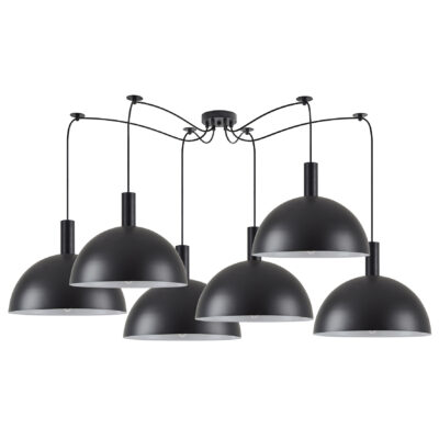 77-8498 SE21-BL-4-BL6-MS40 ADEPT TUBE Black Metal Shade Pendant+ HOMELIGHTING