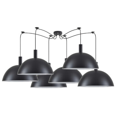 77-8502 SE21-BL-4-BL6-MS50 ADEPT TUBE Black Metal Shade Pendant+ HOMELIGHTING