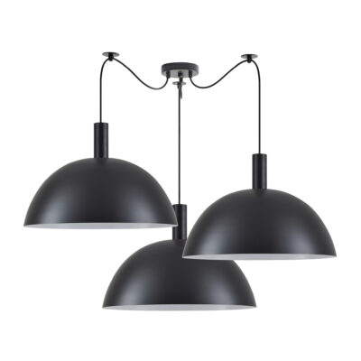 77-8503 SE21-BL-4-BL3-MS50 ADEPT TUBE Black Metal Shade Pendant+ HOMELIGHTING