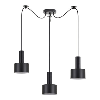 77-8542 SE21-BL-4-BL3-MS1 ADEPT TUBE Black Pendant Black Metal Shade+ HOMELIGHTING