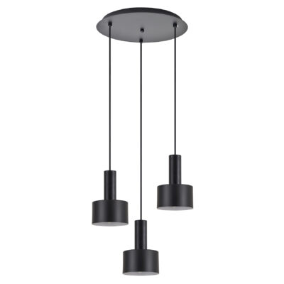 77-8544 SE21-BL-4-3BL-MS1 ADEPT TUBE Black Pendant Black Metal Shade+ HOMELIGHTING