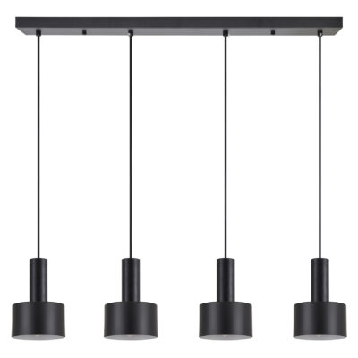 77-8546 SE21-BL-4-4BL-MS1 ADEPT TUBE Black Pendant Black Metal Shade+ HOMELIGHTING