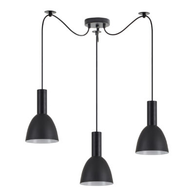 77-8549 SE21-BL-4-BL3-MS2 ADEPT TUBE Black Pendant Black Metal Shade+ HOMELIGHTING