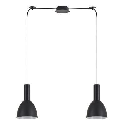 77-8550 SE21-BL-4-BL2-MS2 ADEPT TUBE Black Pendant Black Metal Shade+ HOMELIGHTING