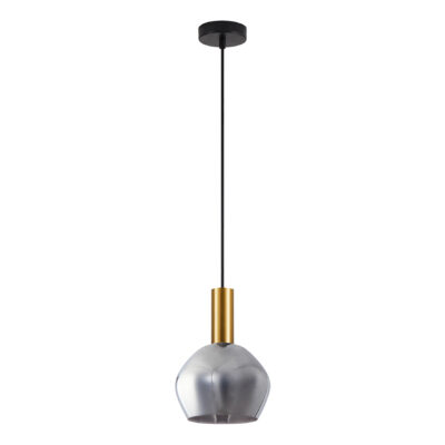 77-8581 SE21-GM-4-GL2 ADEPT TUBE Gold Matt Pendant Smoked Glass+ HOMELIGHTING