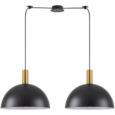 77-8591 SE21-GM-4-BL2-MS40 ADEPT TUBE Gold Matt Pendant Black Metal Shade+ HOMELIGHTING