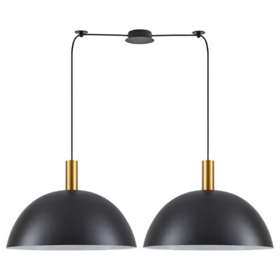 77-8595 SE21-GM-4-BL2-MS50 ADEPT TUBE Gold Matt Pendant Black Metal Shade+ HOMELIGHTING