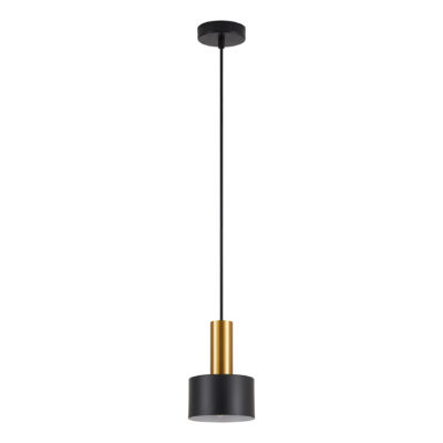 77-8631 SE21-GM-4-MS1 ADEPT TUBE Gold Matt Pendant Black Metal Shade+ HOMELIGHTING