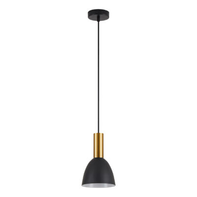 77-8638 SE21-GM-4-MS2 ADEPT TUBE Gold Matt Pendant Black Metal Shade+ HOMELIGHTING