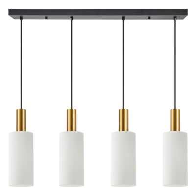 77-8658 SE21-GM-4-4BL-GL3 ADEPT TUBE Gold Matt Pendant White Glass+ HOMELIGHTING