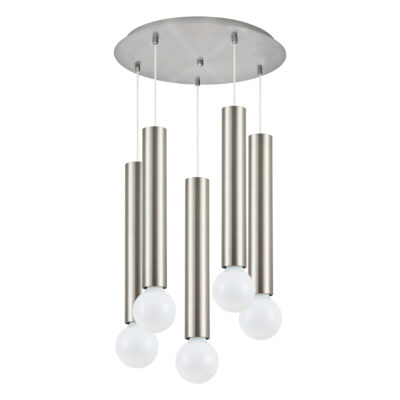 77-8663 SE21-NM-5-5NM ADEPT TUBE NICKEL MAT Nickel Matt Pendant+ HOMELIGHTING