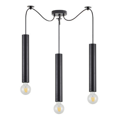 77-8670 SE21-BL-5-BL3 ADEPT TUBE BLACK Black Pendant+ HOMELIGHTING