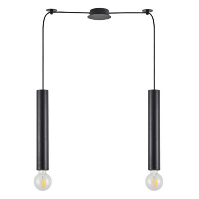 77-8671 SE21-BL-5-BL2 ADEPT TUBE BLACK Black Pendant+ HOMELIGHTING
