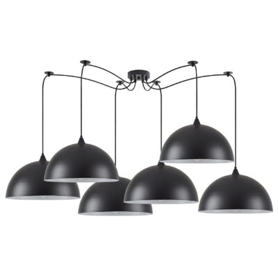 77-8718 SE21-BL-B10-BL6-MS40 ADEPT PENDANT Black Metal Pendant+ HOMELIGHTING