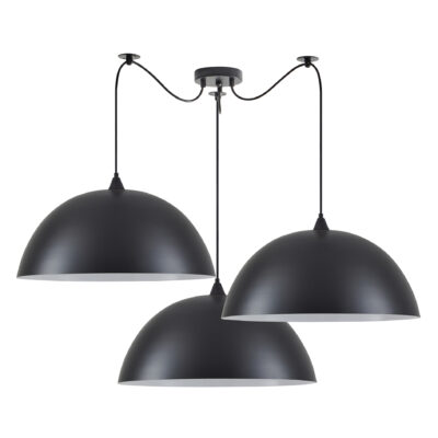 77-8723 SE21-BL-B10-BL3-MS50 ADEPT PENDANT Black Metal Pendant+ HOMELIGHTING