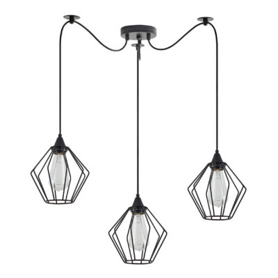 77-8748 SE21-BL-B10-BL3-GR1 ADEPT PENDANT Black Metal Grid Pendant+ HOMELIGHTING