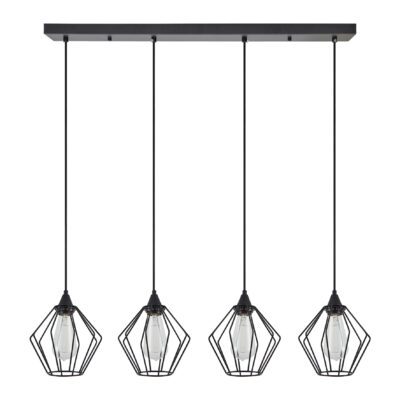 77-8752 SE21-BL-B10-4BL-GR1 ADEPT PENDANT Black Metal Grid Pendant+ HOMELIGHTING