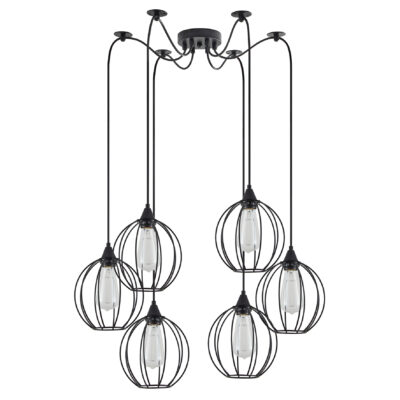 77-8754 SE21-BL-B10-BL6-GR2 ADEPT PENDANT Black Metal Grid Pendant+ HOMELIGHTING