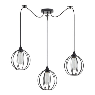 77-8755 SE21-BL-B10-BL3-GR2 ADEPT PENDANT Black Metal Grid Pendant+ HOMELIGHTING