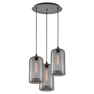 77-8783 SE21-SM-19-30-3BL+ FEINT Smoked Glass Pendant+ HOMELIGHTING