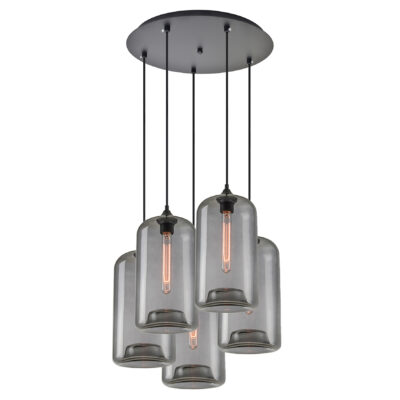 77-8785 SE21-SM-19-30-5BL+ FEINT Smoked Glass Pendant+ HOMELIGHTING