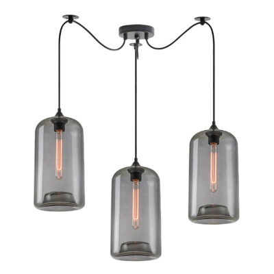 77-8787 SE21-SM-19-30-BL3+ FEINT Smoked Glass Pendant+ HOMELIGHTING