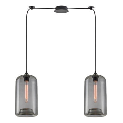 77-8788 SE21-SM-19-30-BL2+ FEINT Smoked Glass Pendant+ HOMELIGHTING