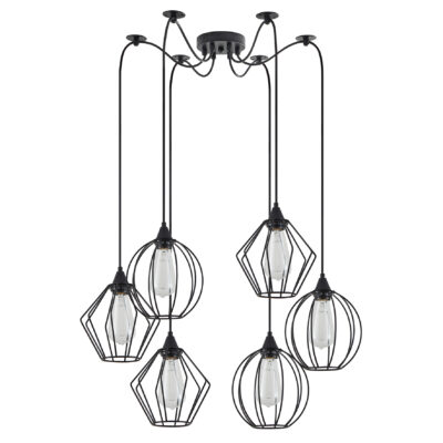 77-8953 SE21-BL-B10-BL6-GR12 ADEPT FLEX Black Metal Grid Pendant+ HOMELIGHTING
