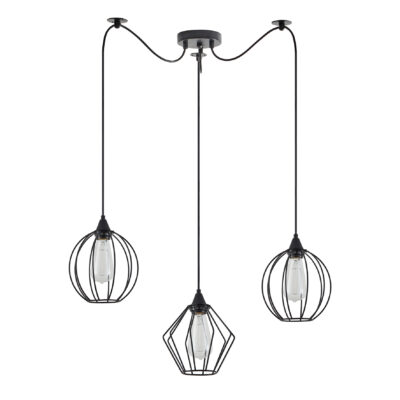 77-8954 SE21-BL-B10-BL3-GR12 ADEPT FLEX Black Metal Grid Pendant+ HOMELIGHTING
