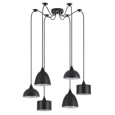 77-8958 SE21-BL-B10-BL6-MS12 ADEPT FLEX Black Metal Shade Pendant+ HOMELIGHTING