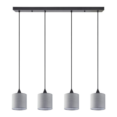 77-9022 SE21-BL-B10-4BL-SH2 ADEPT PENDAT Grey Shade Pendant+ HOMELIGHTING