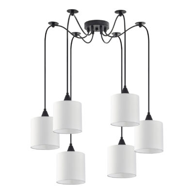77-9024 SE21-BL-B10-BL6-SH1 ADEPT PENDANT White Shade Pendant + HOMELIGHTING