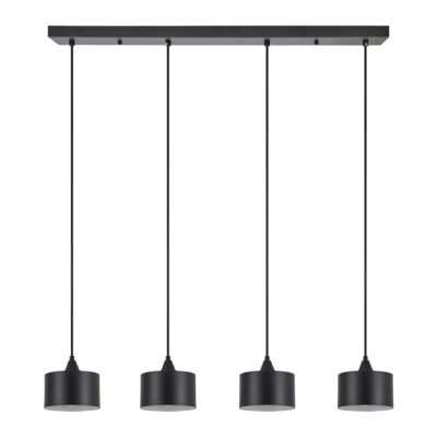 77-9040 SE21-BL-B10-4BL-MS1 ADEPT PENDANT Black Metal Shade+ HOMELIGHTING