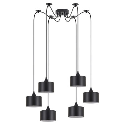 77-9041 SE21-BL-B10-BL6-MS1 ADEPT PENDANT Black Metal Shade+ HOMELIGHTING
