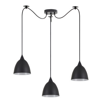 77-9046 SE21-BL-B10-BL3-MS2 ADEPT PENDANT Black Metal Shade + HOMELIGHTING