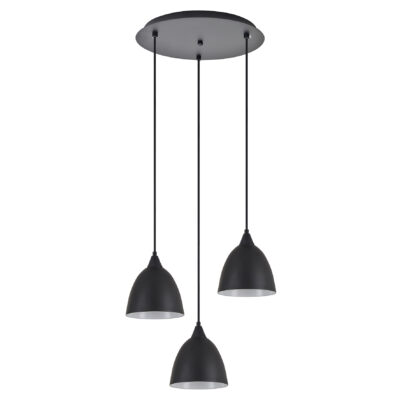 77-9047 SE21-BL-B10-3BL-MS2 ADEPT PENDANT Black Metal Shade + HOMELIGHTING