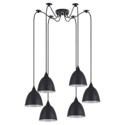 77-9049 SE21-BL-B10-BL6-MS2 ADEPT PENDANT Black Metal Shade + HOMELIGHTING