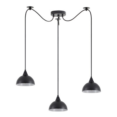 77-9054 SE21-BL-B10-BL3-MS3 ADEPT PENDANT Black Metal Shade + HOMELIGHTING