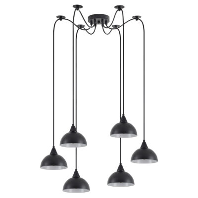 77-9057 SE21-BL-B10-BL6-MS3 ADEPT PENDANT Black Metal Shade+ HOMELIGHTING